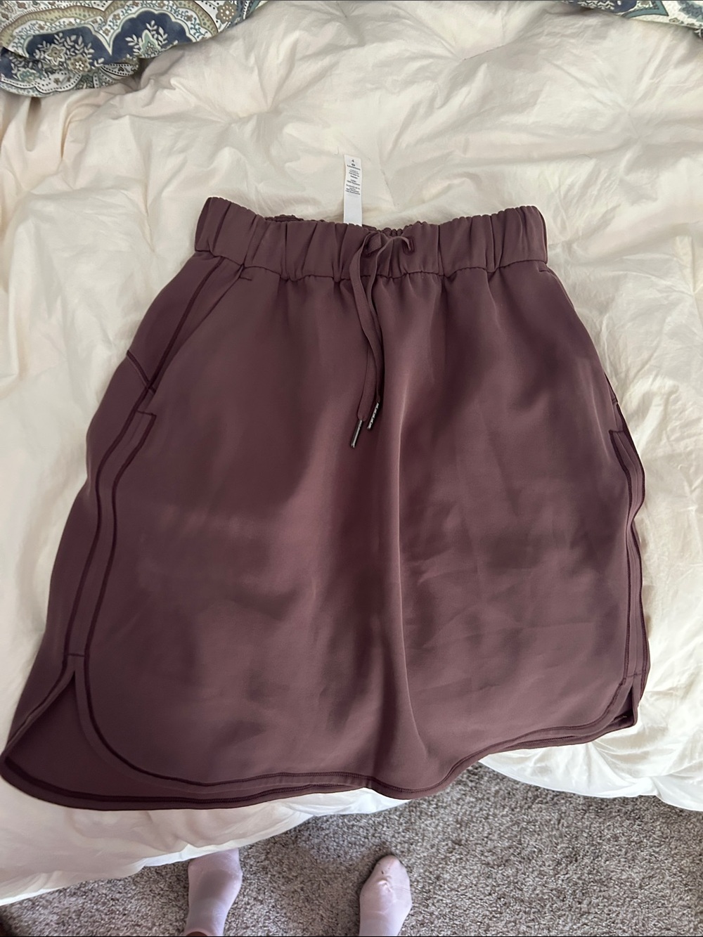 lululemon athletica Plum Drawstring Skirt